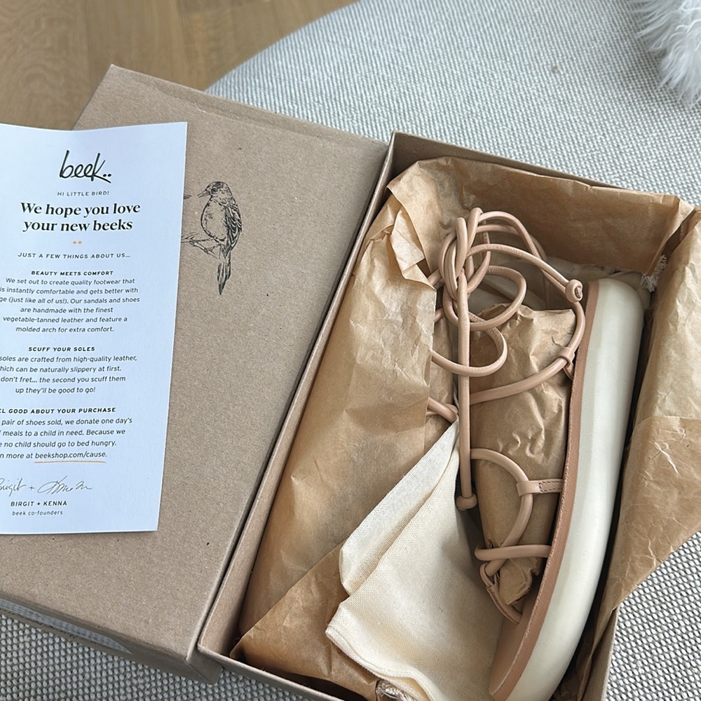 Beek Lace Up Leather Sandals - Picture 5 of 8